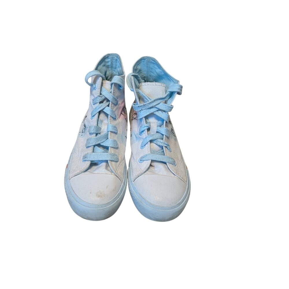 Disney Princess Womens Light Blue Cinderella Canvas Sneakers Shoes Y5/37.5